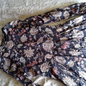 Easel Peasant Blouse High/Low Size S